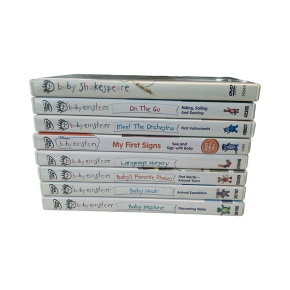 Disney Other - Disney‎ Baby Einstein DVD Lot of 8 Learning Animals Language Music